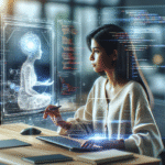 person creating website via AI interface