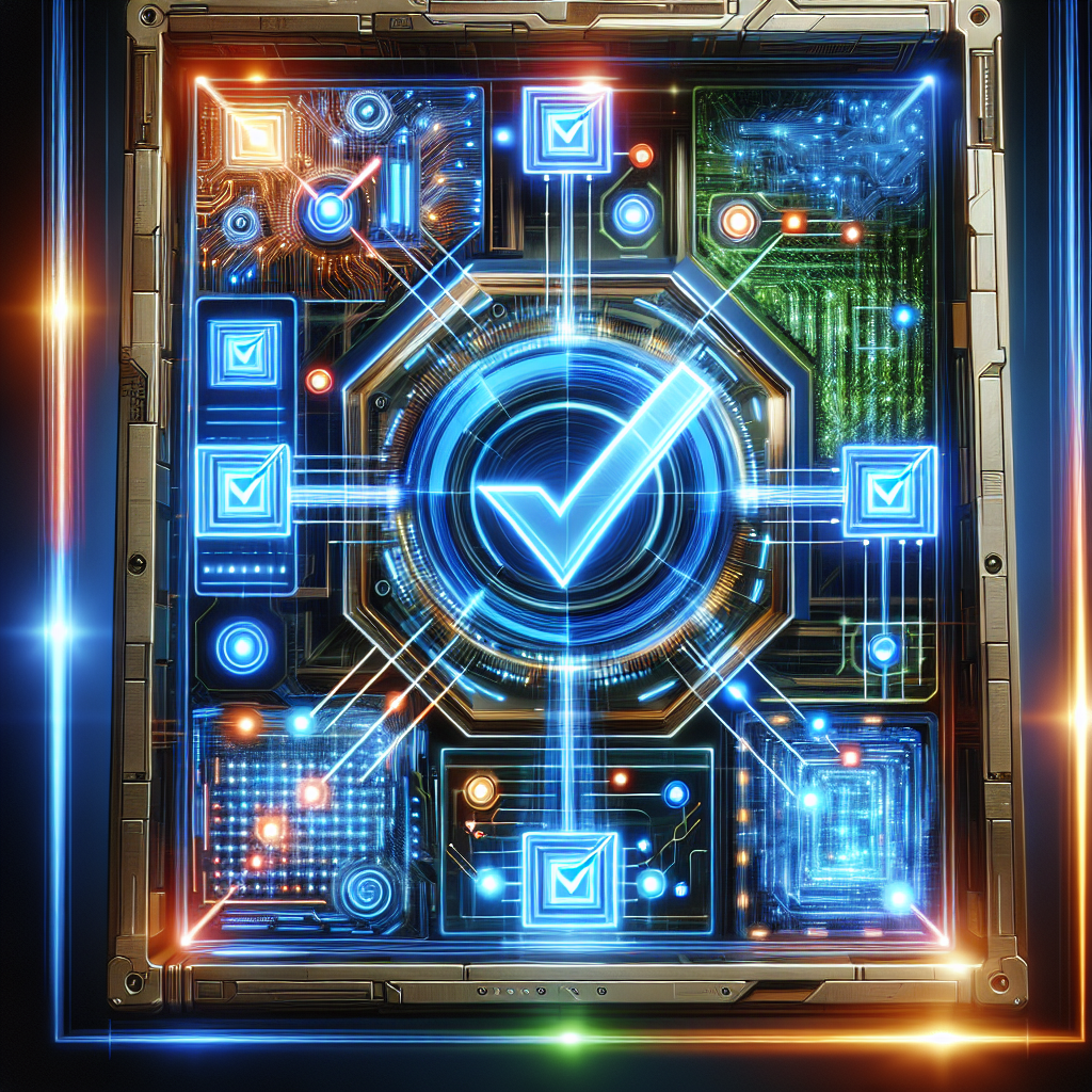 futuristic goal board with glowing AI checkmarks