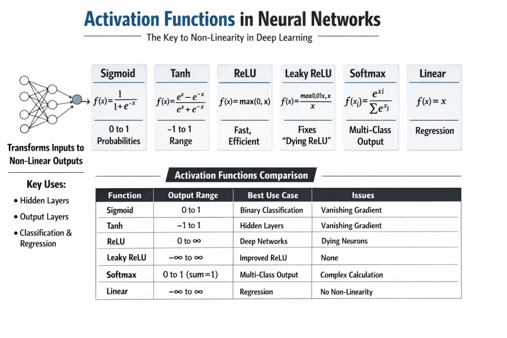 activation functions in neural networks